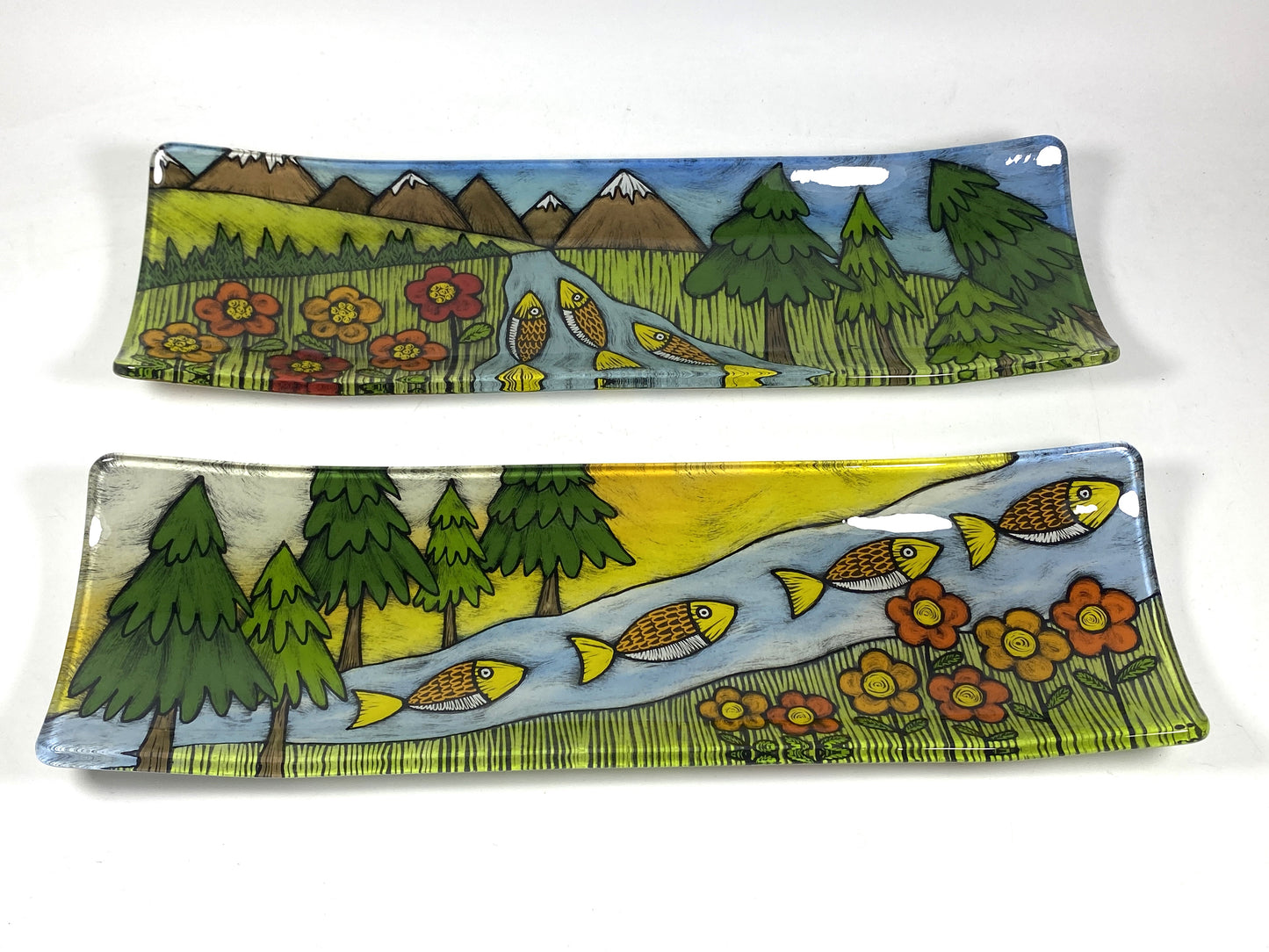 4x12 tray by Silly Dog Art Glass