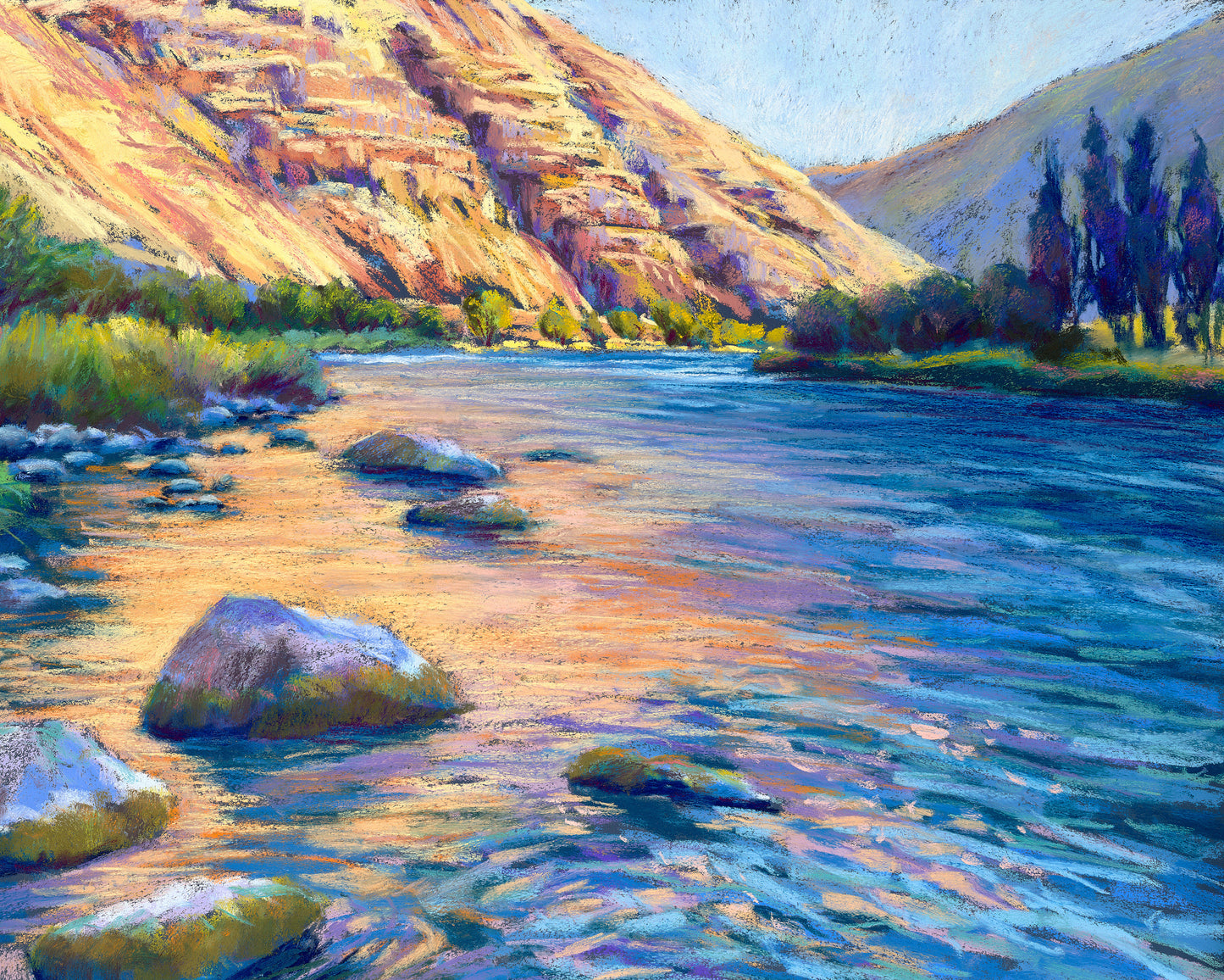 Afternoon on the Lower Deschutes Print by Susan Luckey Higdon