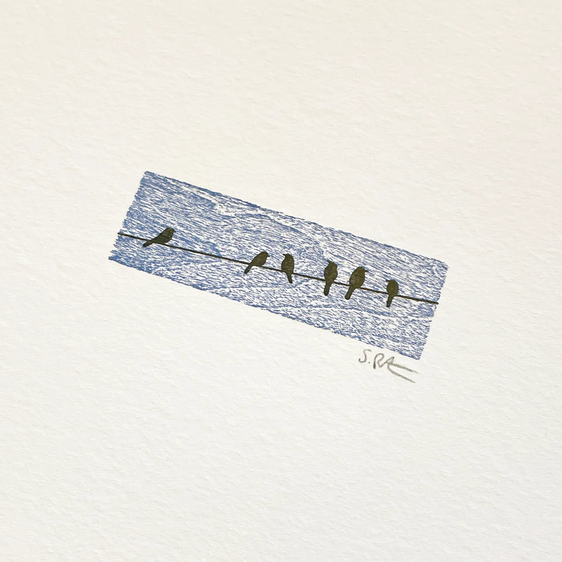 Birds on a Wire Letterpress Print by Green Bird Press