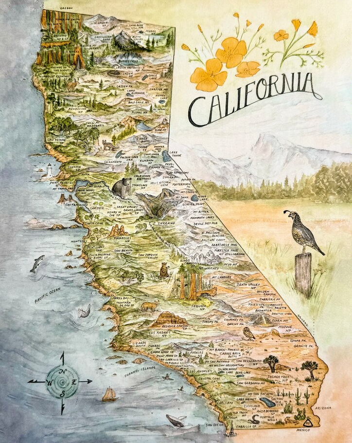 California Map by Hikerbooty