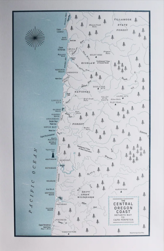 Central Oregon Coast Print by Quail Lane Press