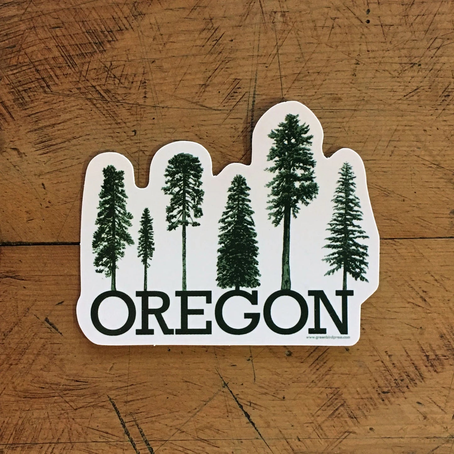 Oregon Conifer Tree Stickers by Green Bird Press