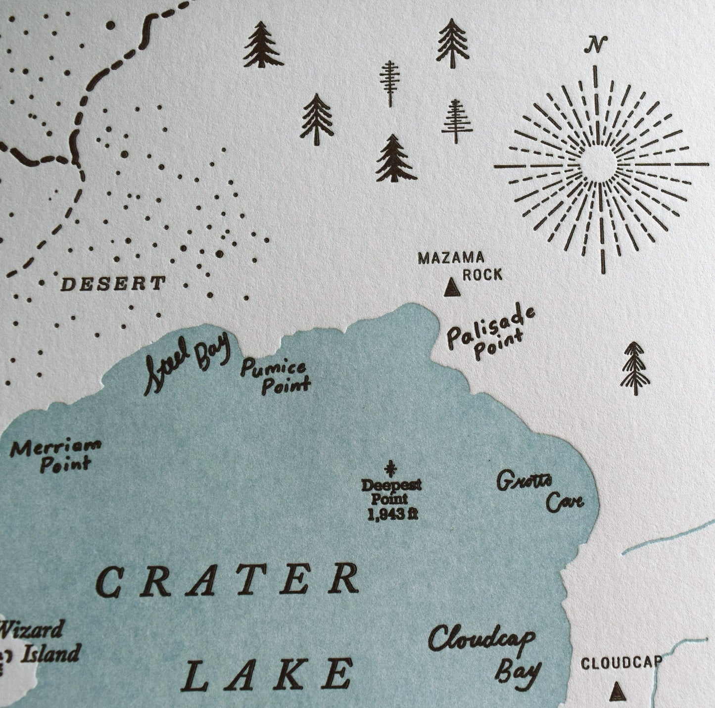 Crater Lake National Park Print by Quail Lane Press