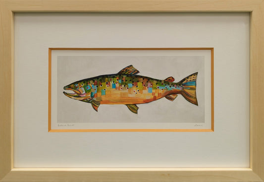 Framed - Brown Trout II print by Sheila Dunn