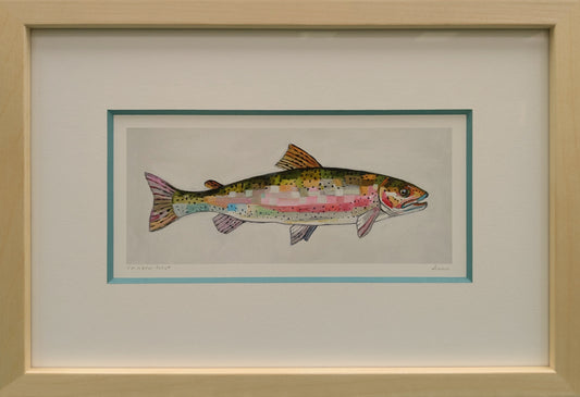 Framed - Rainbow Trout print by Sheila Dunn