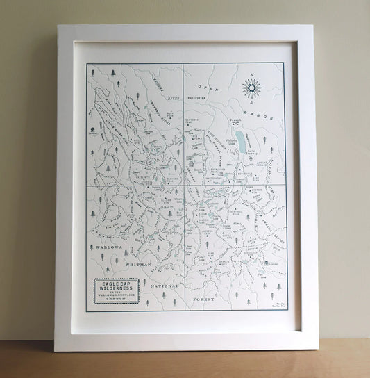 Eagle Cap Wilderness Map by Quail Lane Press