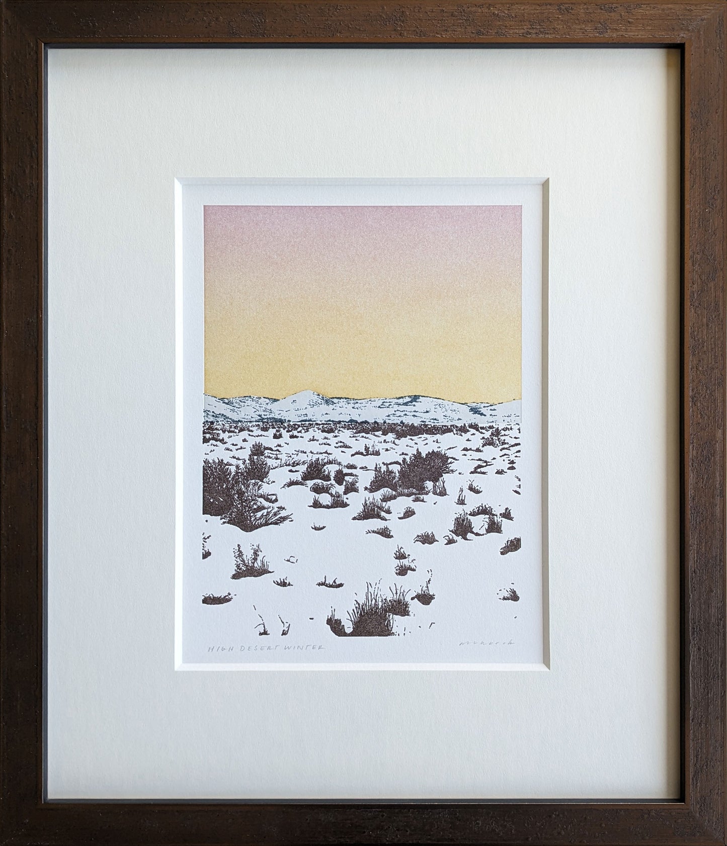 Framed - High Desert Winter Print by Quail Lane Press