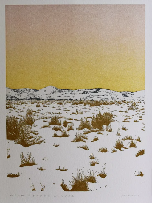 High Desert Winter Print by Quail Lane Press