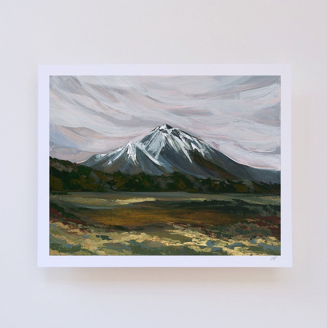 Framed - Mount Bachelor II Canvas by Lindsay Gilmore