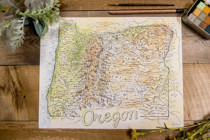 Oregon Terrain Print by Hikerbooty