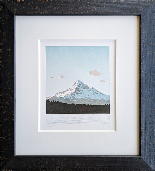 Framed - Wyeast (Mount Hood) From Lost Lake Print by Quail Lane Press