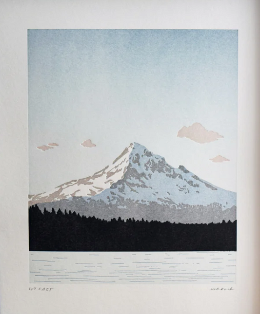Framed - Wyeast (Mount Hood) From Lost Lake Print by Quail Lane Press