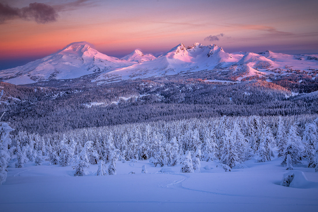 Framed - Three Sisters Winter View by Extreme Oregon