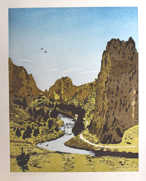 Framed - Beholden, Smith Rock  Print by Quail Lane Press