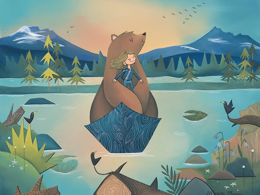 Sparks Lake- Mountain View Bear and Adventure Girl #75  by Megan Marie Myers