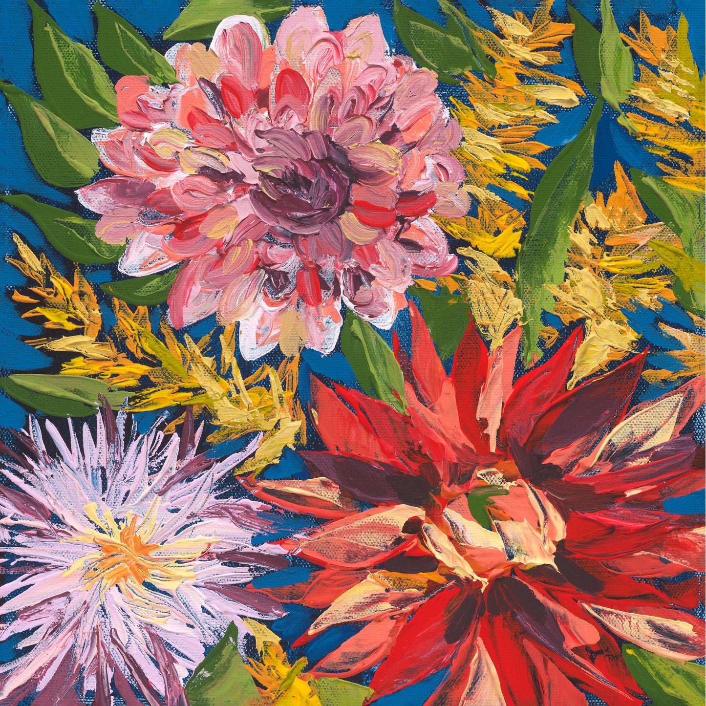 Dahlias Print by Lindsay Gilmore