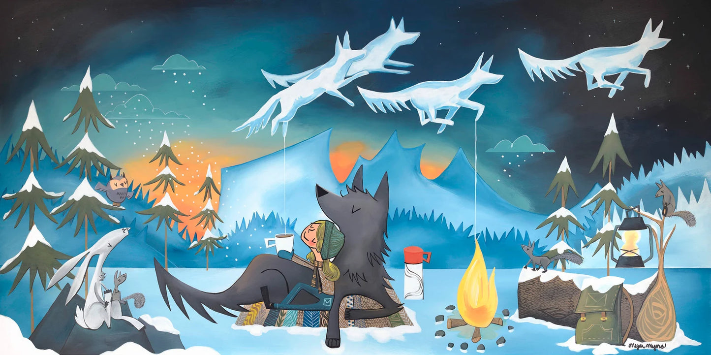 Winter Wolf / Tin Pan #43 by Megan Marie Myers
